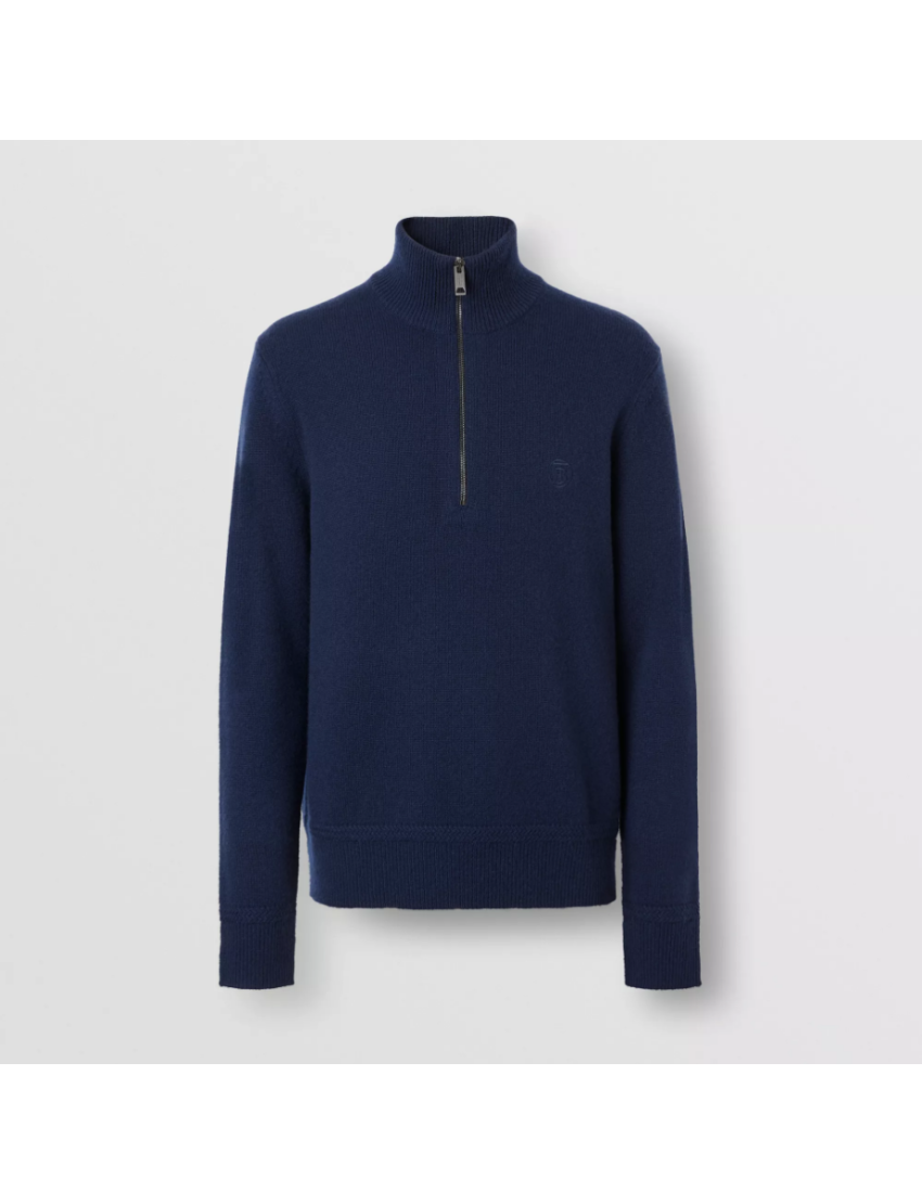 [BURBERRY] Monogram Motif Cashmere Funnel Neck Sweater 80365881
