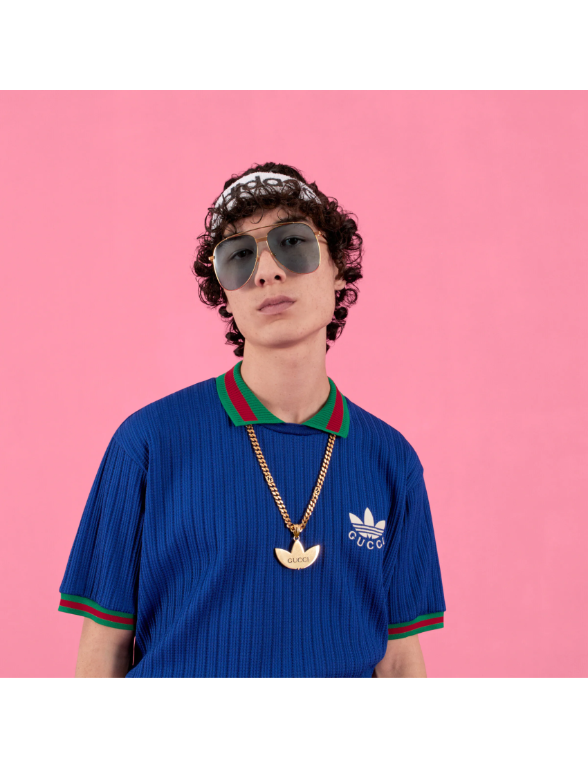 [GUCCI] adidas x  gourmette necklace with Trefoil pendant 702926J16318029