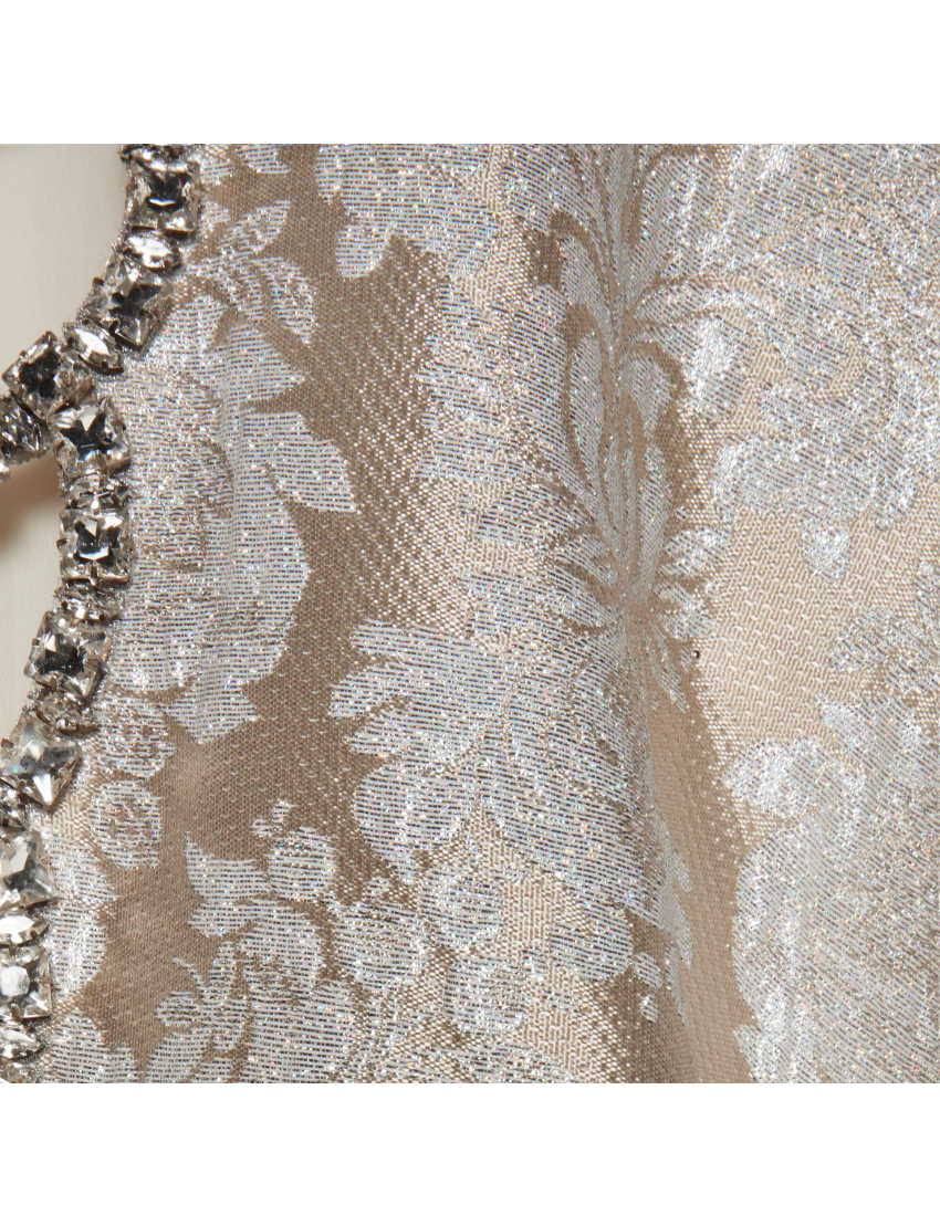 [GUCCI] Leaf jacquard dress with crystal detail 721459ZAKBI9783