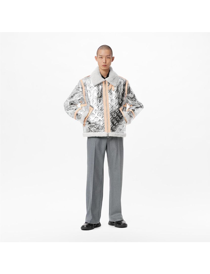 [LOUIS VUITTON] Monogram Mirror Shearling Jacket 1A98DS