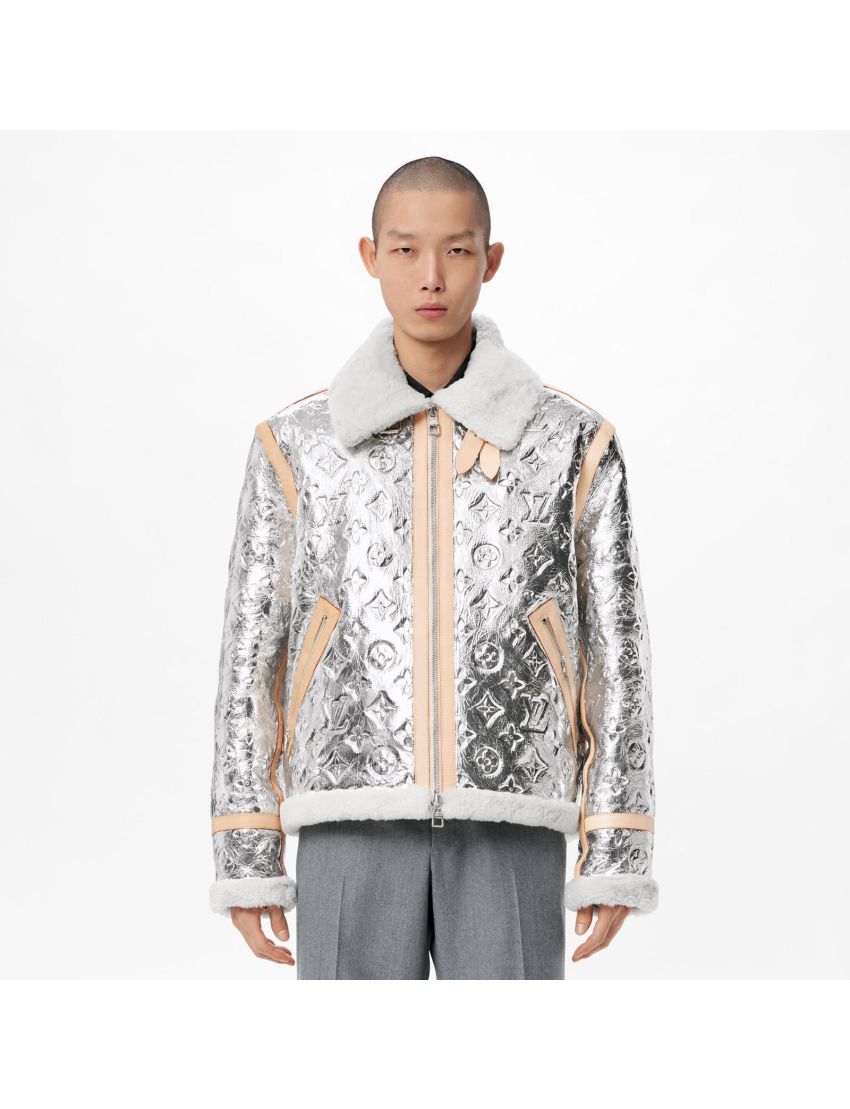 [LOUIS VUITTON] Monogram Mirror Shearling Jacket 1A98DS