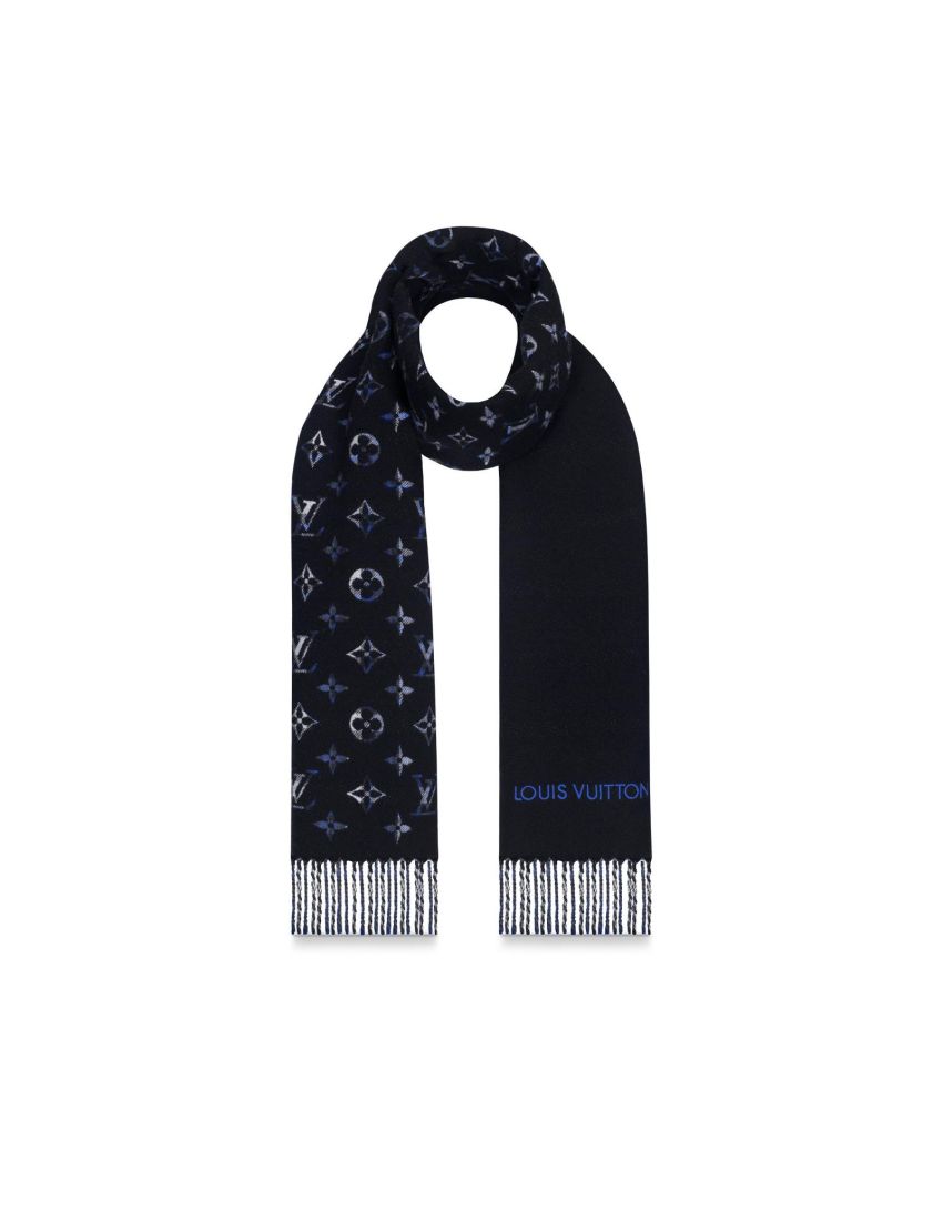 [LOUIS VUITTON] Monogram Gradient Tartan City Scarf M71348