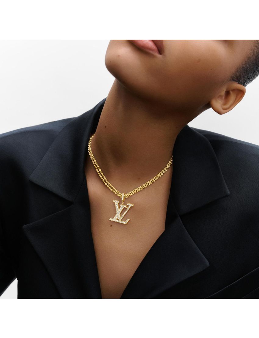 [LOUIS VUITTON] LV Idylle Blossom Large Pendant, Yellow Gold And Diamonds Q93848