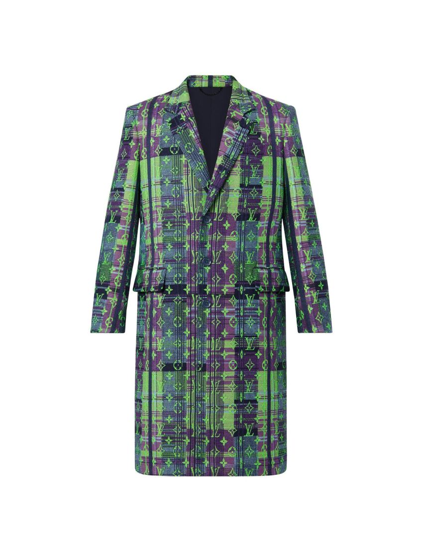 [LOUIS VUITTON] Monogram Neon Check Coat 1A98E9