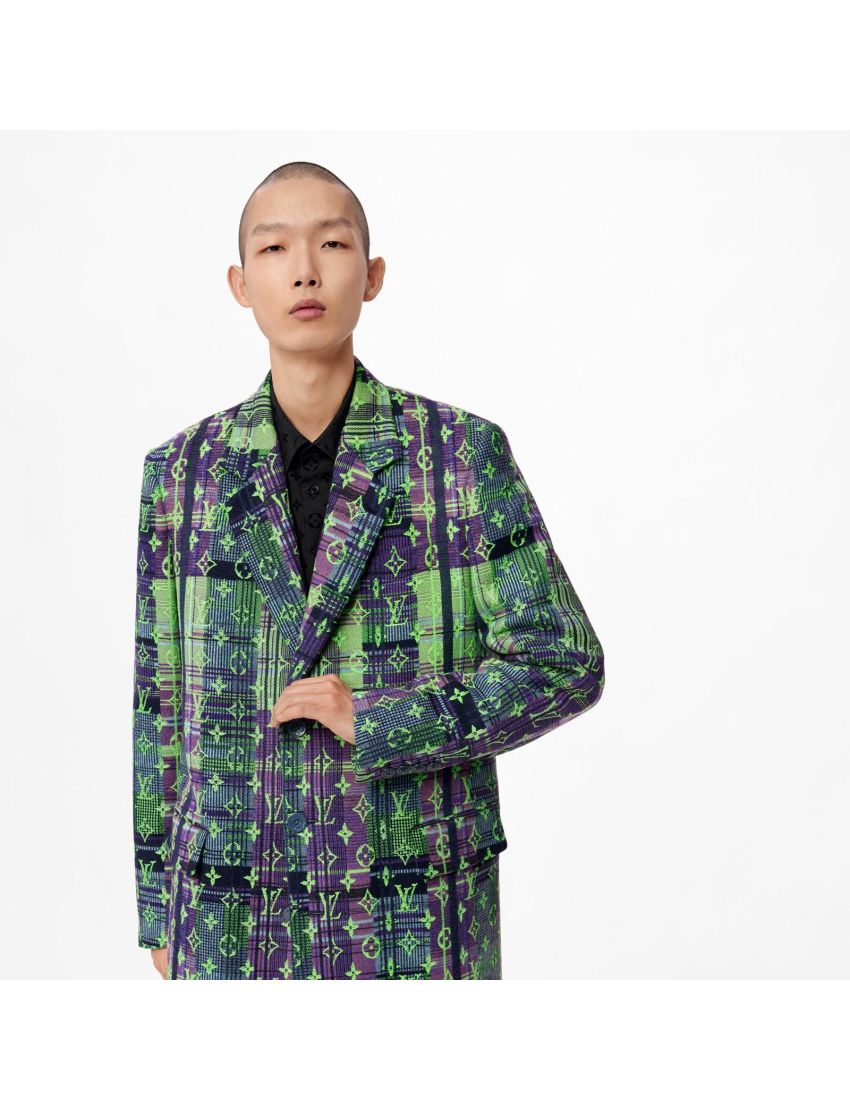 [LOUIS VUITTON] Monogram Neon Check Coat 1A98E9