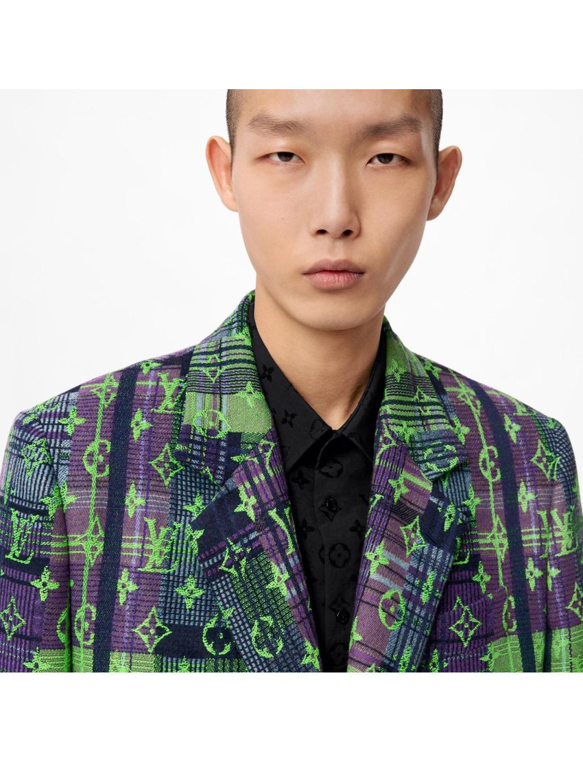 [LOUIS VUITTON] Monogram Neon Check Coat 1A98E9