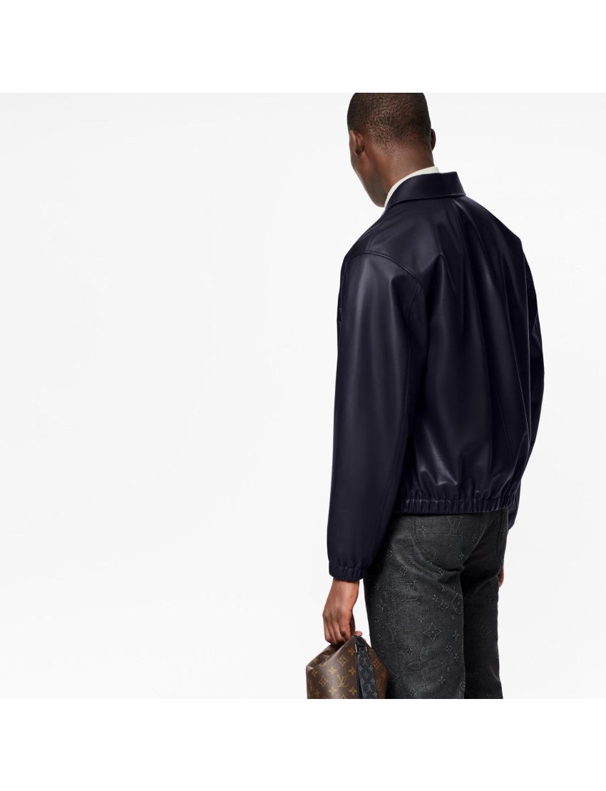 [LOUIS VUITTON] Leather Blouson With LV Zips 1A8WPL