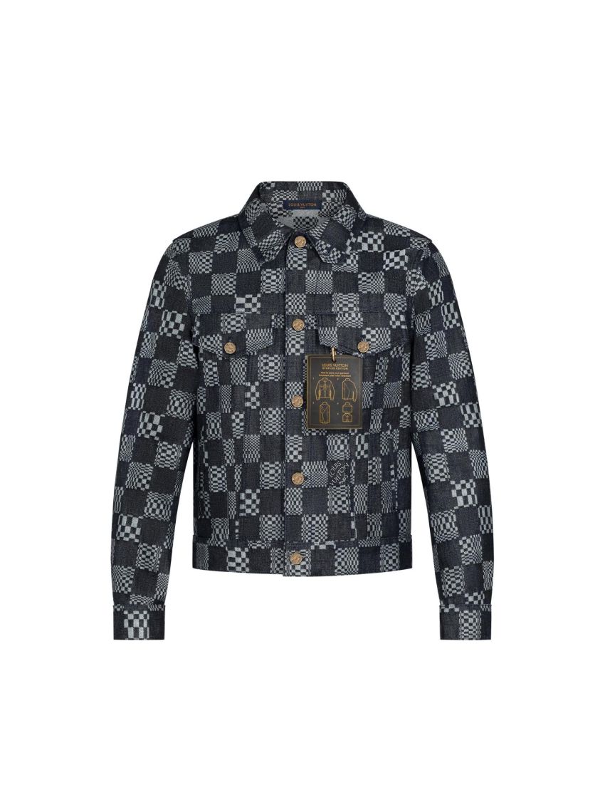 [LOUIS VUITTON] Distorted Damier Denim Jacket 1A8WBL