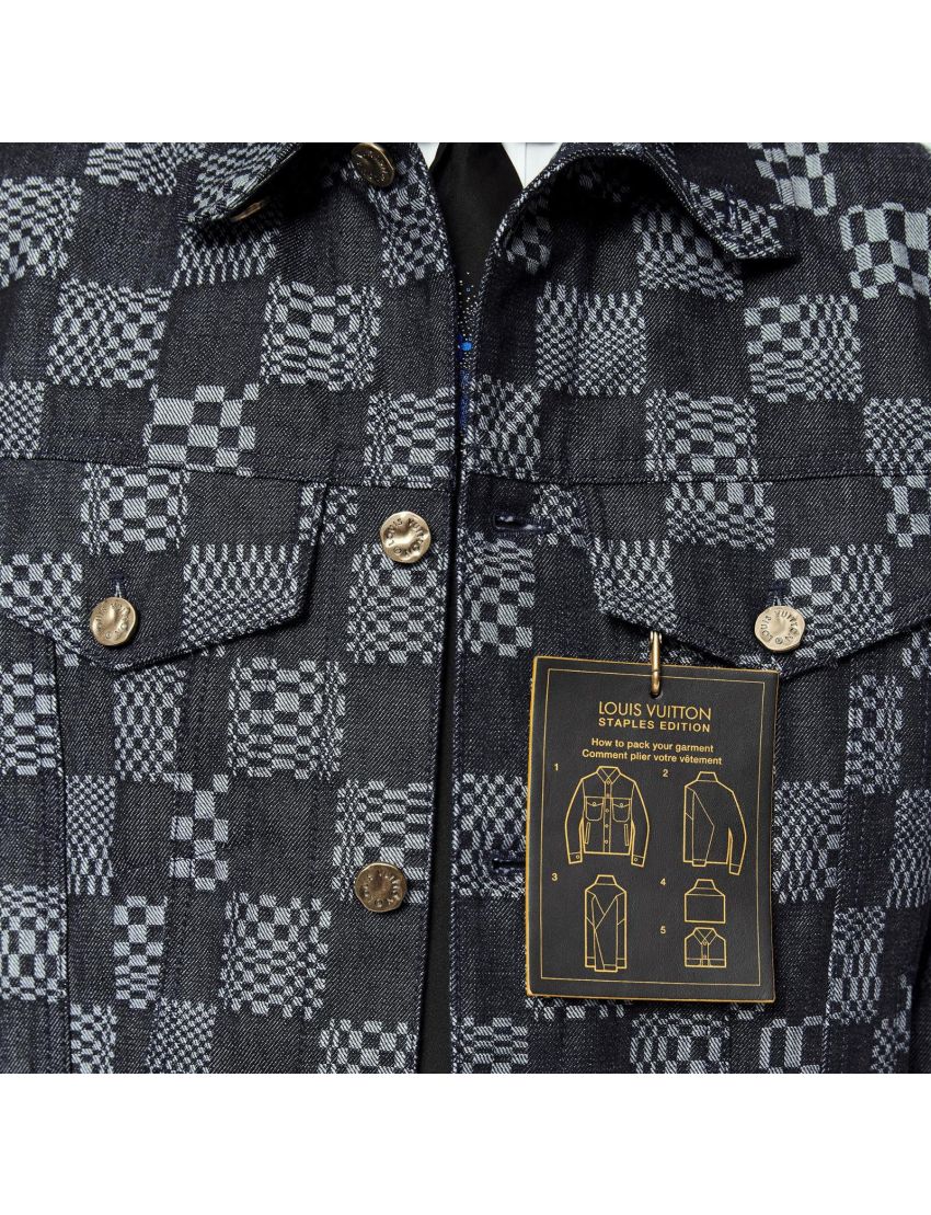 [LOUIS VUITTON] Distorted Damier Denim Jacket 1A8WBL