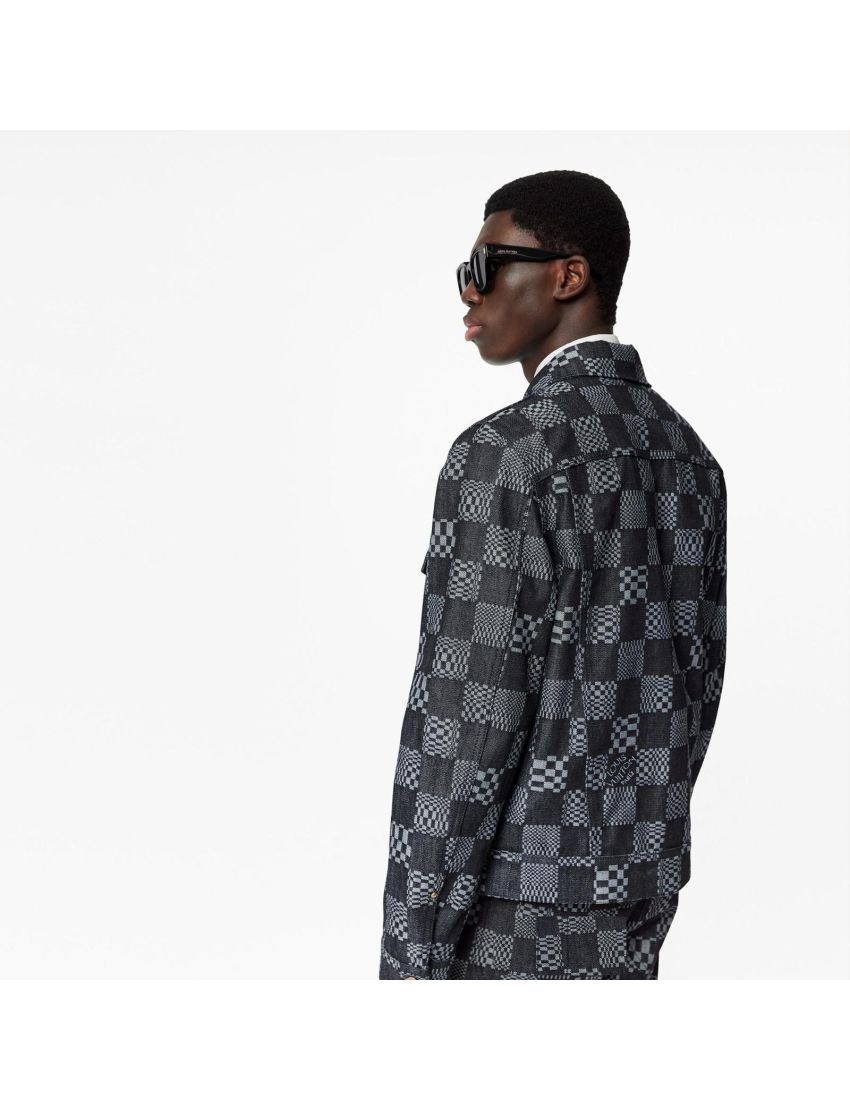 [LOUIS VUITTON] Distorted Damier Denim Jacket 1A8WBL