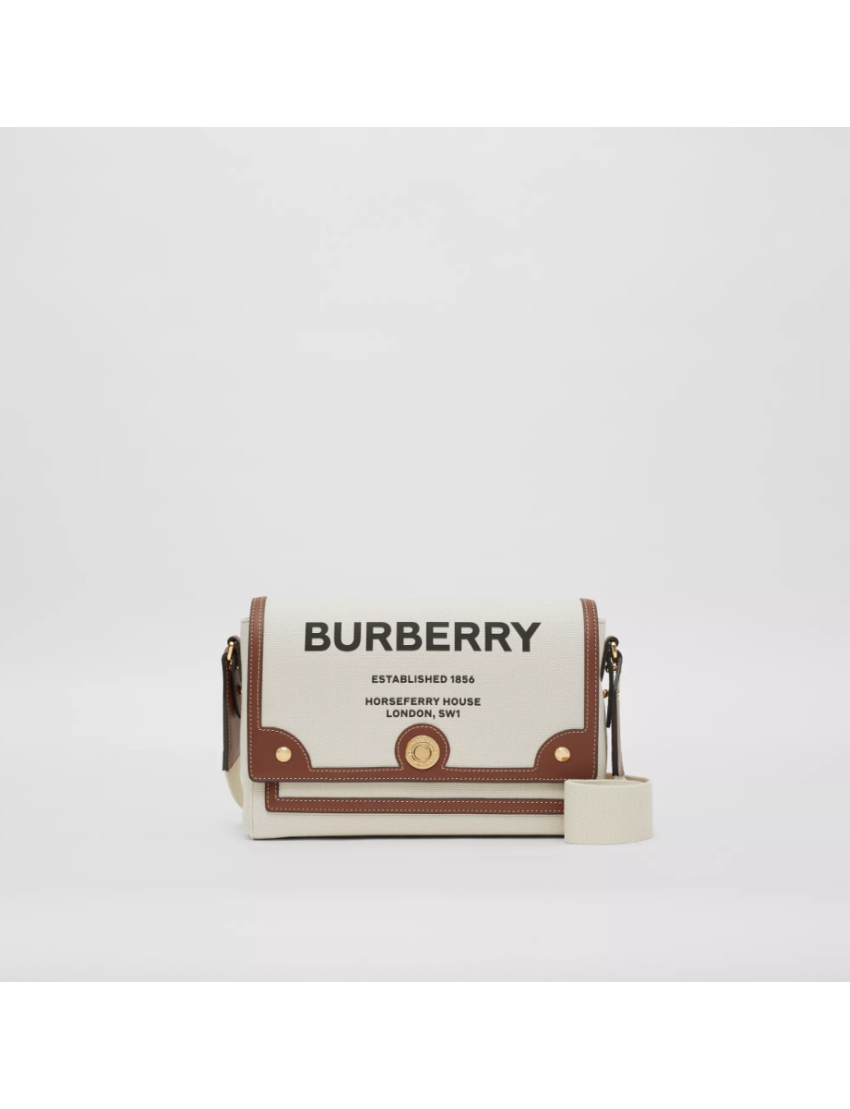 [BURBERRY] Horseferry Print Canvas Note Crossbody Bag 80302491