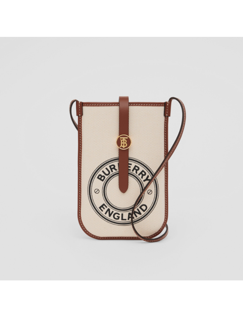 [BURBERRY] Logo Graphic Canvas Anne Phone Case with Strap 80408771