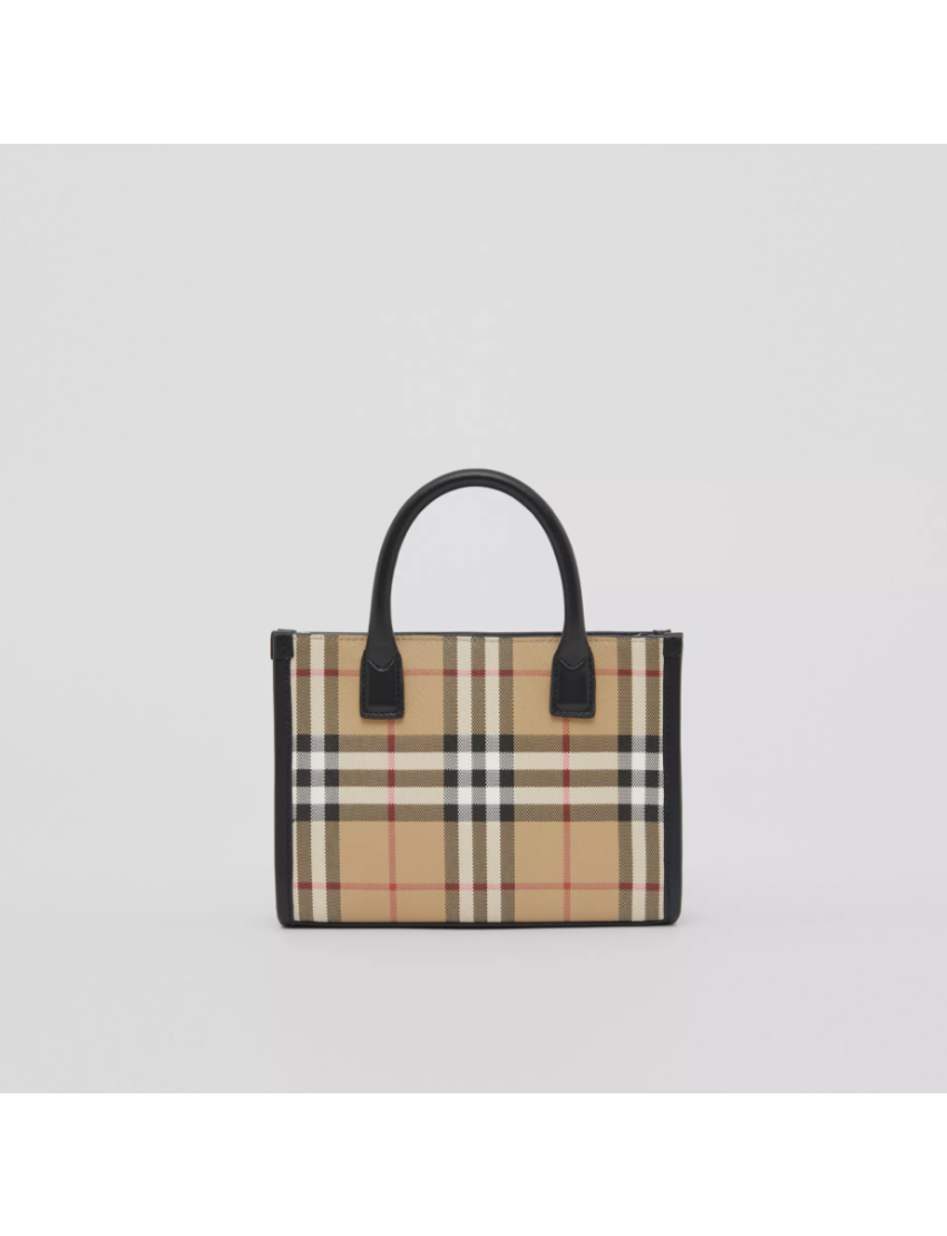 [BURBERRY] Vintage Check and Leather Mini Tote 80548611