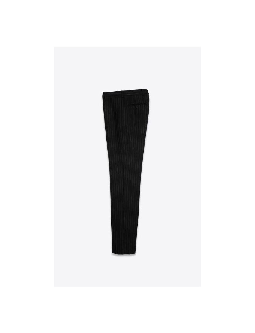 [SAINT LAURENT] tailored pants in rive gauche striped wool flannel 607843Y127W1070