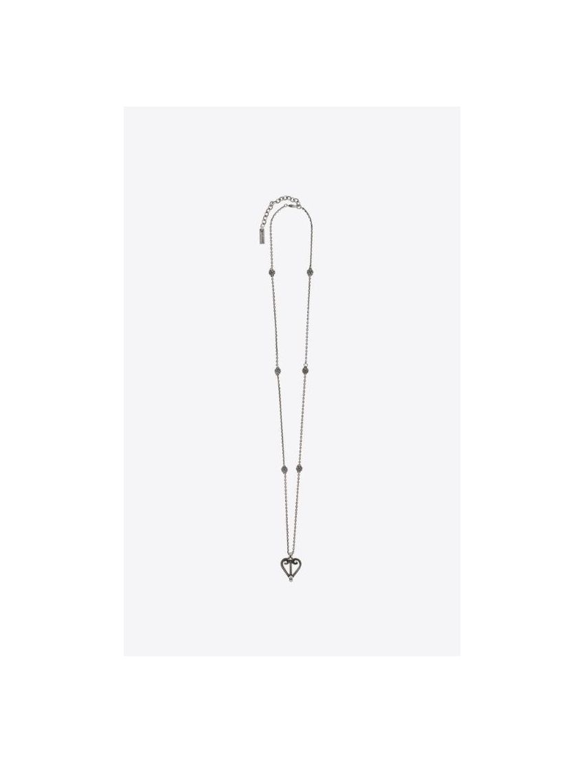 [SAINT LAURENT] multi charm necklace in metal 691999Y15008142