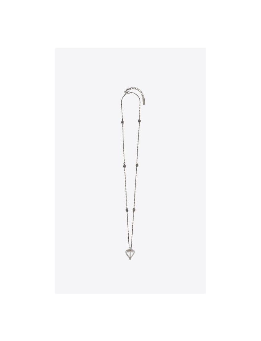 [SAINT LAURENT] multi charm necklace in metal 691999Y15008142