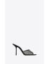 [SAINT LAURENT] luz mules in mesh with rhinestones 702682AAALK1073