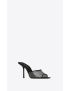 [SAINT LAURENT] luz mules in mesh with rhinestones 702682AAALK1073