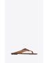 [SAINT LAURENT] isla flat sandals in vegetable tanned leather 699718AAAM47052