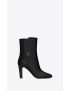 [SAINT LAURENT] jane cassandre booties in smooth leather 6886941YU001000