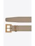 [SAINT LAURENT] cassandre thin belt with square buckle in grained leather 554465DTI0W9607