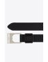 [SAINT LAURENT] cornee thin buckle belt in vegetable tanned leather 714924AAAP11000