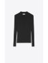 [SAINT LAURENT] sweater in ribbed cashmere, wool and silk 710734YAPK21000
