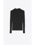 [SAINT LAURENT] sweater in ribbed cashmere, wool and silk 710734YAPK21000