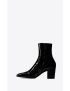 [SAINT LAURENT] beau zipped boots in patent leather 713137AAA4Q1000