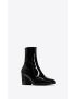 [SAINT LAURENT] beau zipped boots in patent leather 713137AAA4Q1000