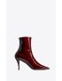 [SAINT LAURENT] ziggy zipped boots in patent leather 709047AAAPQ6012