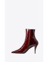 [SAINT LAURENT] ziggy zipped boots in patent leather 709047AAAPQ6012