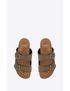 [SAINT LAURENT] jimmy flat sandals in smooth leather 713537DWE003126