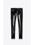 [SAINT LAURENT] skinny fit jeans in lacquered black denim 601478Y06VA1040