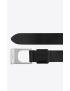 [SAINT LAURENT] cornee buckle thin belt in smooth leather 709129AAAP11000