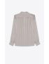 [SAINT LAURENT] lavalliere neck blouse in matte and shiny striped silk 703499Y142U1402
