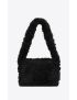 [SAINT LAURENT] shaggy crossbody bag in shearling 713862GAABO1000