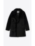 [SAINT LAURENT] long coat in animal free fur 713250Y7E851000