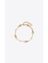 [SAINT LAURENT] vintage rectangular cable and knot links bracelet in metal 712556Y15008030