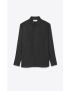 [SAINT LAURENT] yves collar classic shirt in matte and shiny silk 646850Y1F181000