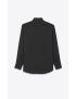 [SAINT LAURENT] yves collar classic shirt in matte and shiny silk 646850Y1F181000