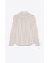 [SAINT LAURENT] cassandre shirt in striped cotton poplin 712700Y6E779260