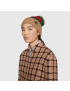 [GUCCI] Wool knit hat with Web stripe 6740644G2069866