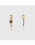 [GUCCI] Interlocking G flower pearl earrings 661127I46208078