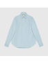[GUCCI] GG stripe fil coupe cotton shirt 625888ZAFXS4421