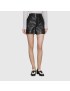 [GUCCI] GG embossed leather shorts 678573XNAPN1000