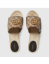 [GUCCI] Womens GG matelasse canvas espadrille sandal 620120KQWM09765