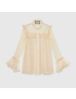 [GUCCI] Silk chiffon ruffle shirt 657801ZHS789205