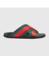 [GUCCI] Mens rubber slide sandal with Web 630326J87008460