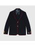 [GUCCI] Wool cotton jersey jacket with patches 645195ZAC3R4440